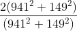 \frac{2(941^{2}+149^{2})}{(941^{2}+149^{2})}